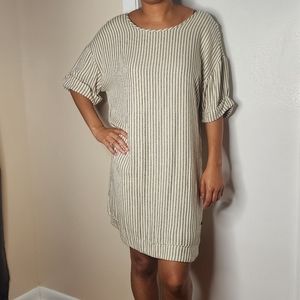 Striped Hurley curved hem Dress
